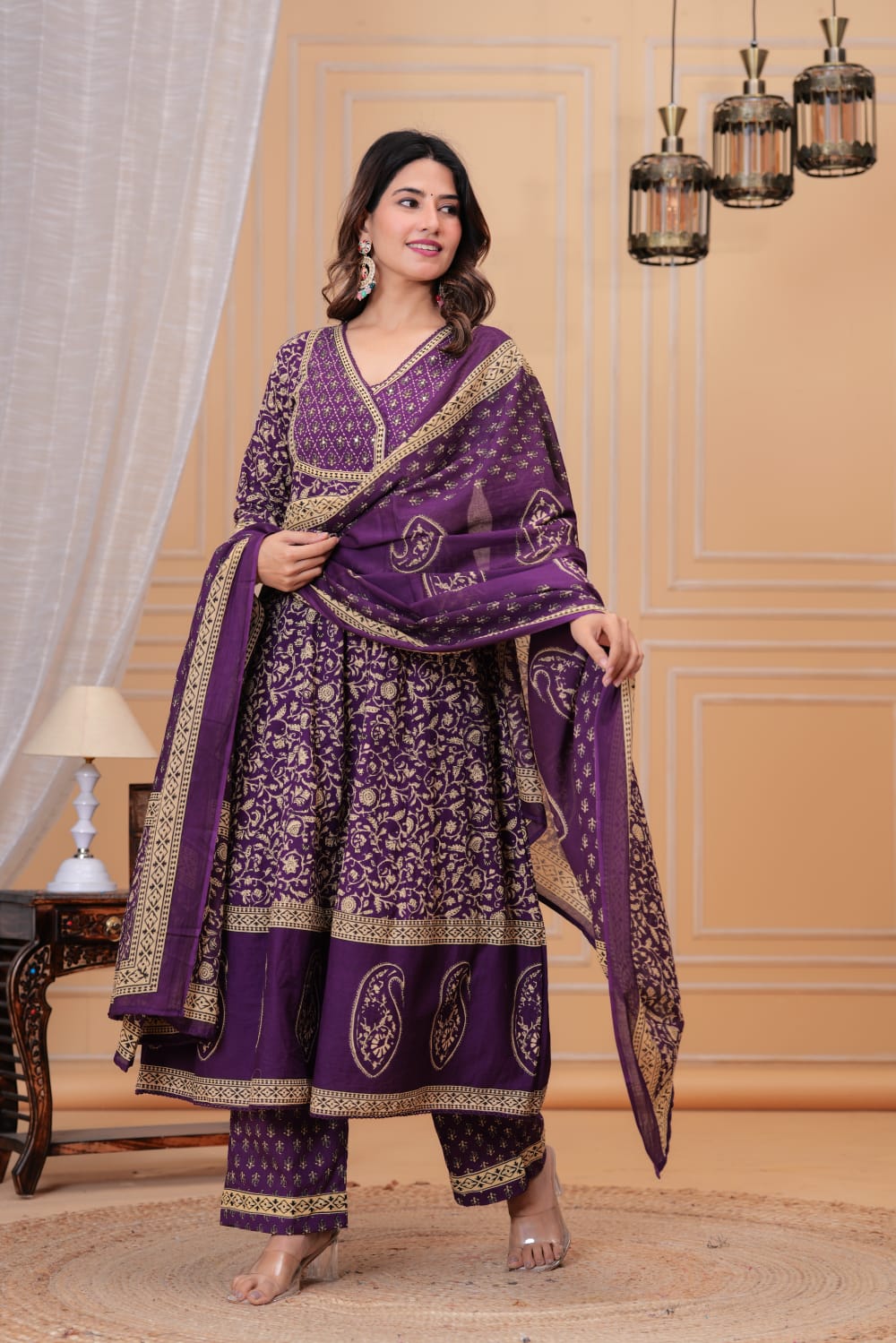 Premium Cotton Anarkali gown